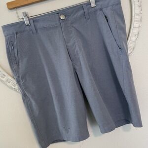 7 Diamonds Intertidal Performance Shorts Mens 34 X 10  Blue Slash Zip Pockets